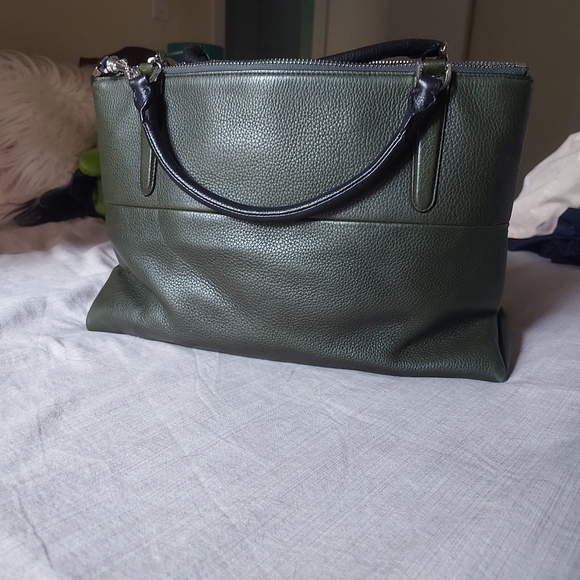 Coach Green Leather Borough Shoulder Bag - Picture 3 of 11